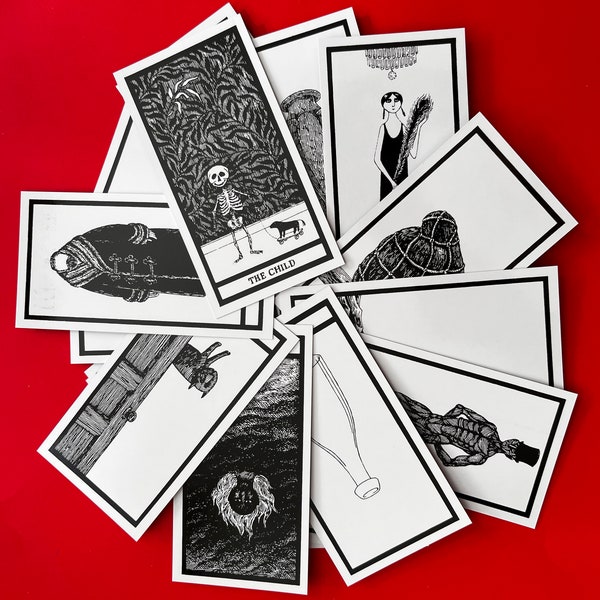 Set of Edward Gorey Fantod Card Deck and Box