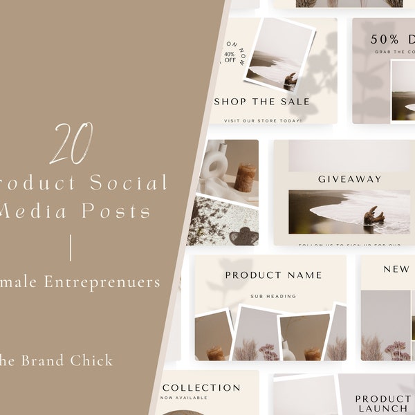 20 Product Social Media Posts | Promote Your Products | Product promotion | Product Sales | DIY Templates | Canva Templates