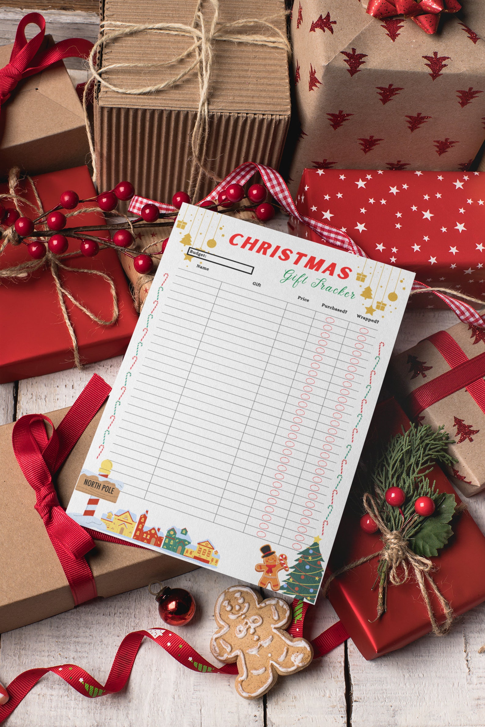 Christmas Gift Tracker | Printable PDF | Christmas Planner Printable ...