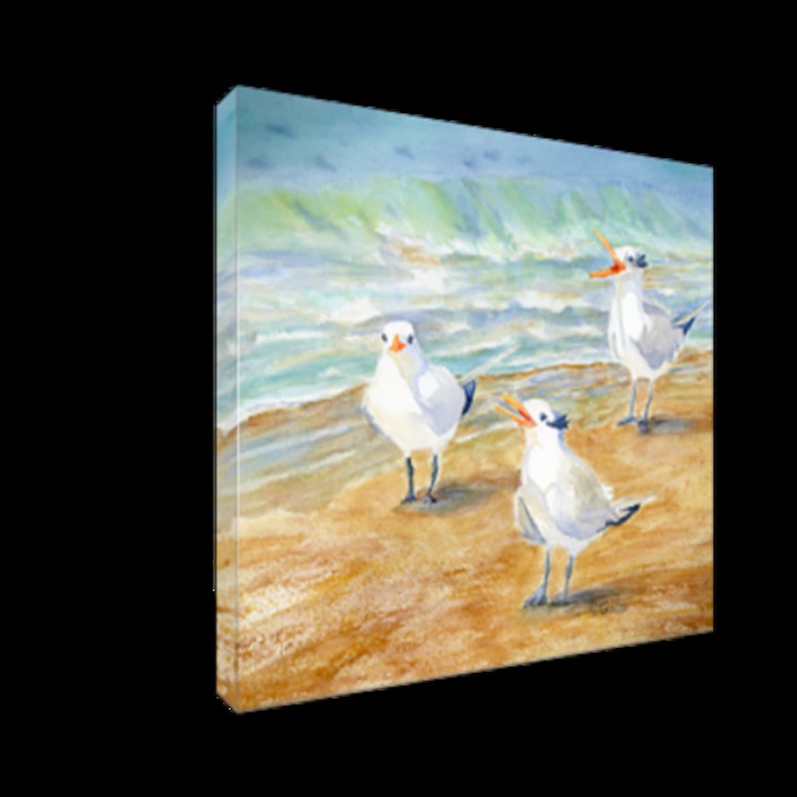 Watercolor Shore Birds on the Beach Giclee Prints Wall Art and Card ...