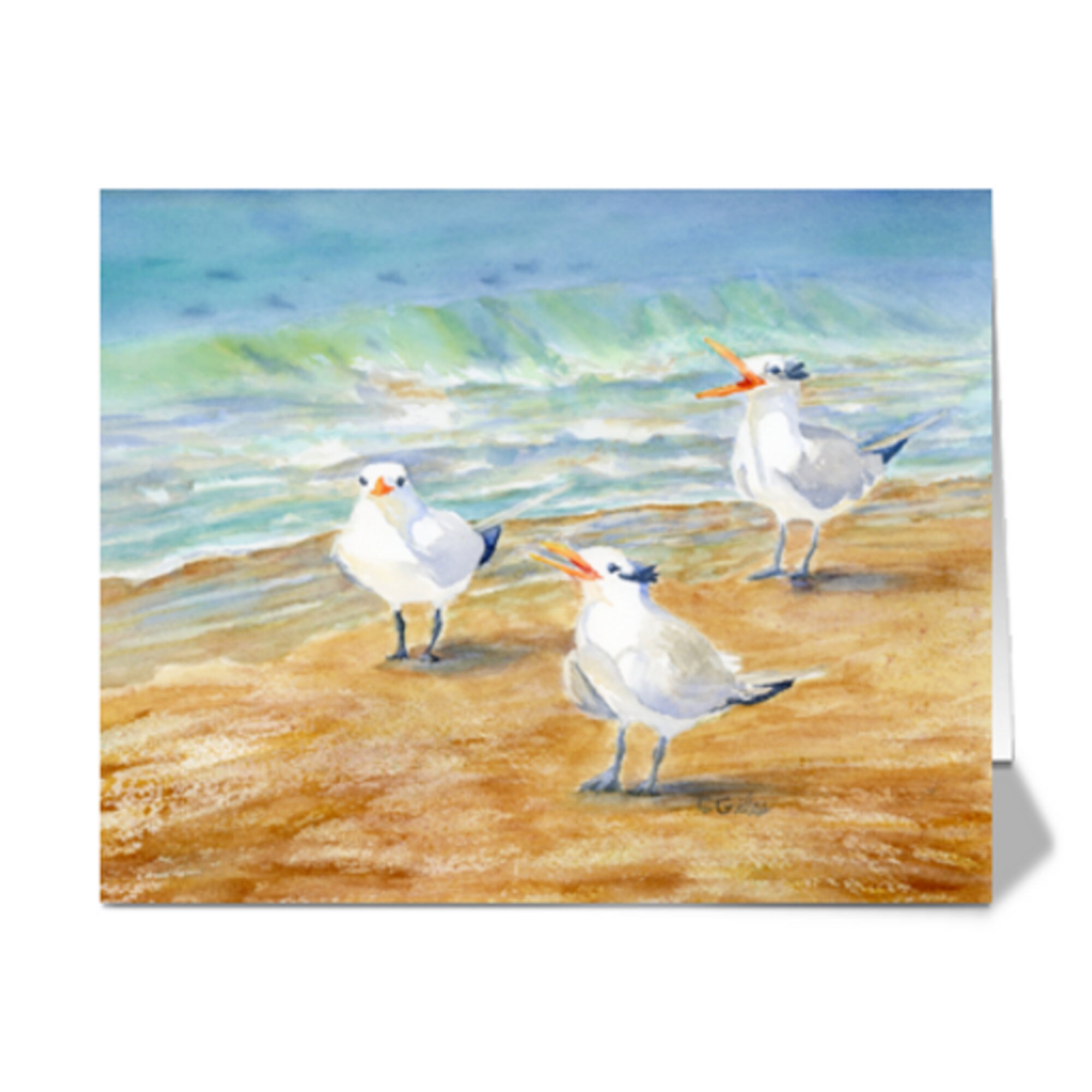 Watercolor Shore Birds on the Beach Giclee Prints Wall Art and Card ...
