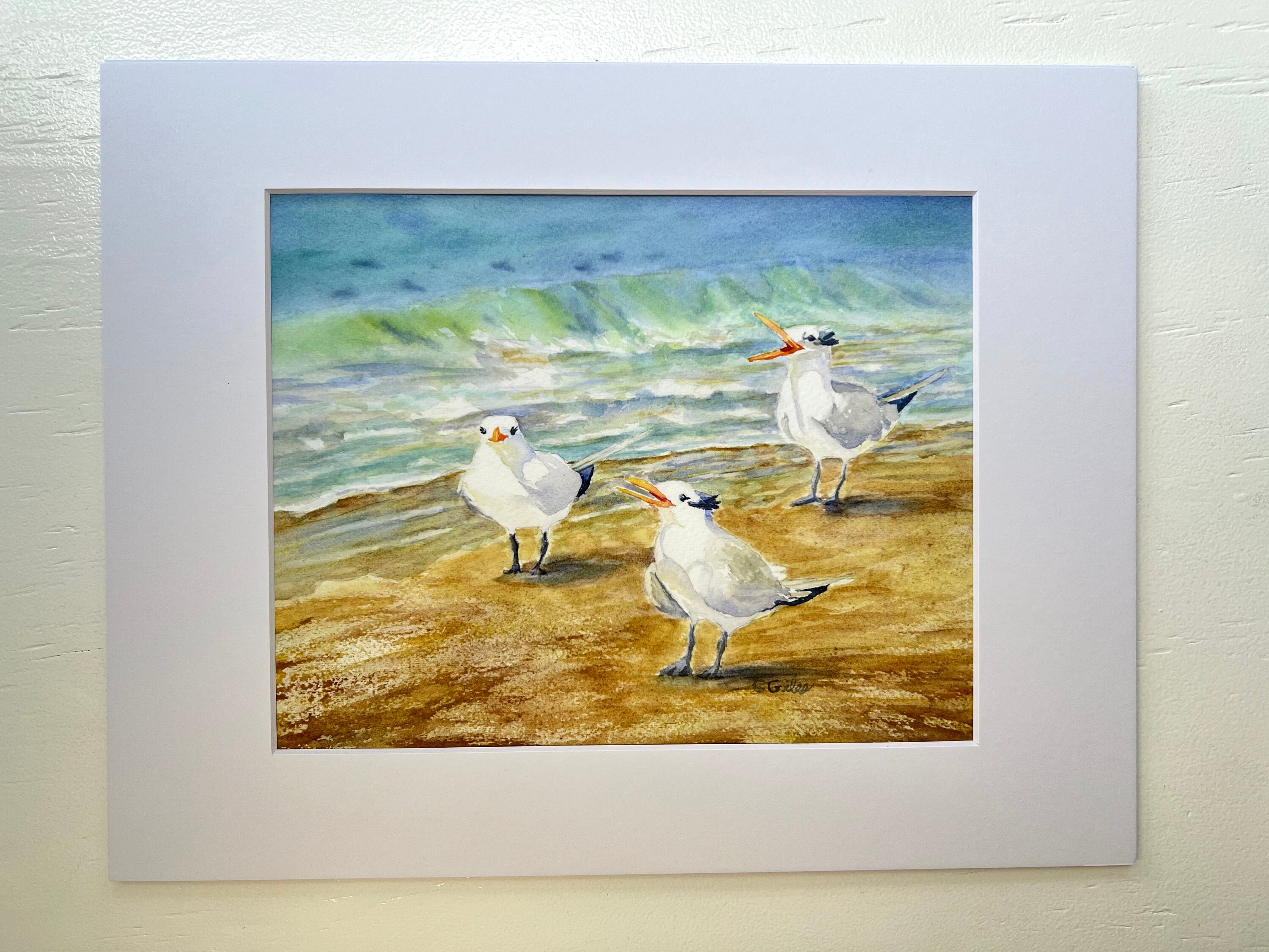 Watercolor Shore Birds on the Beach Giclee Prints Wall Art and Card ...