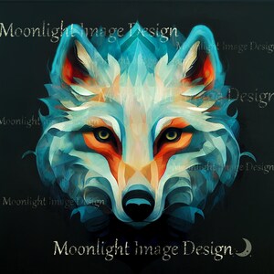 Abstract Wolf Digital Download