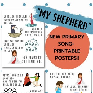 My Shepherd Printable, Primary Music, LDS Primary Songs, New Primary Song Printable, Children&#39;s Songbook, Primary Chorister, My Shepherd