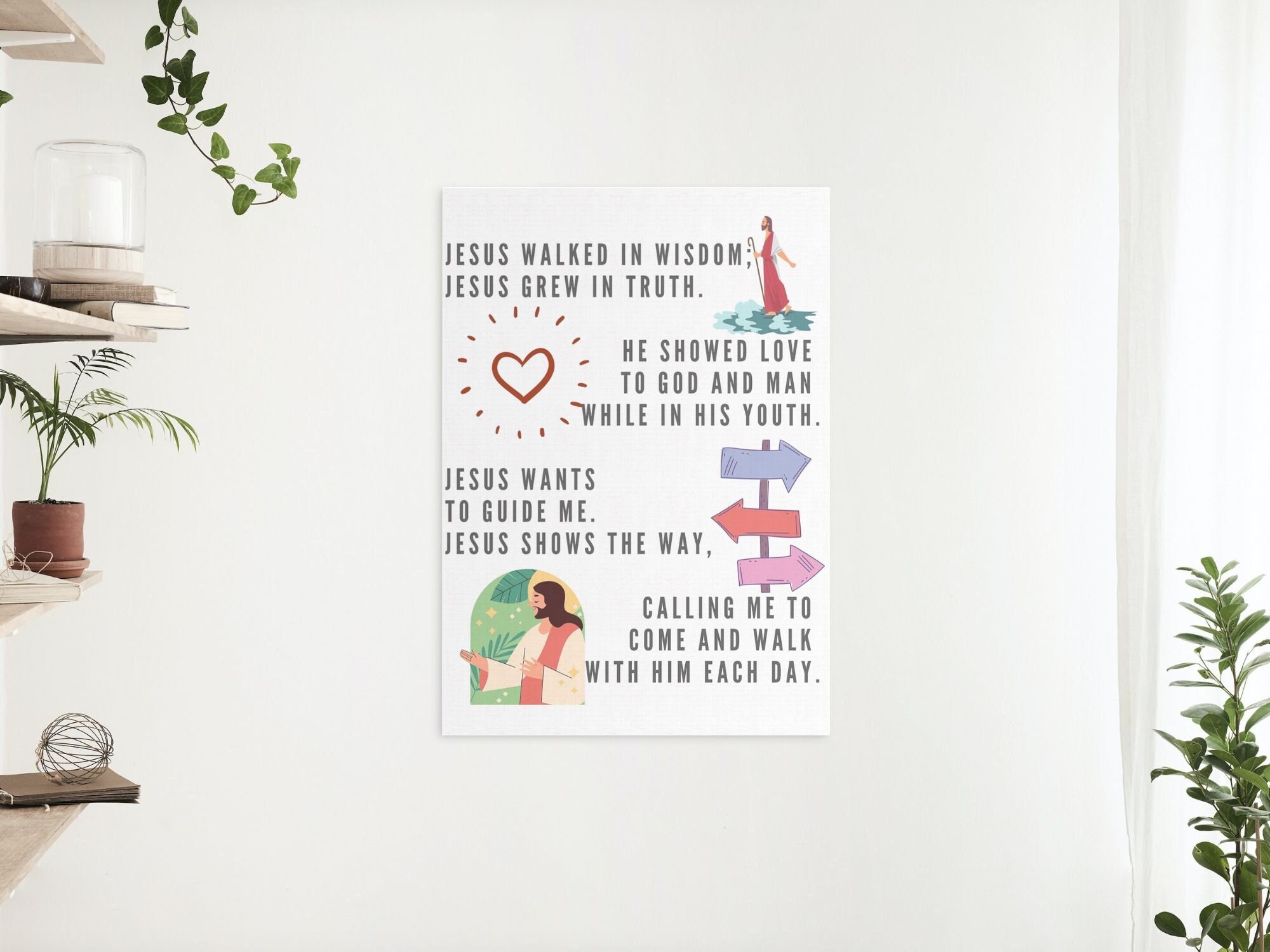 I Will Walk With Jesus Printable, Primary Music, LDS Primary Songs, New ...
