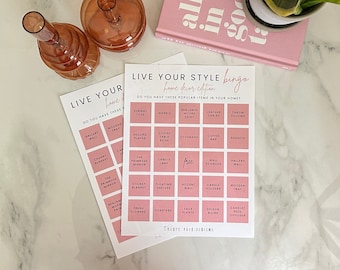 Digital Download Bingo Card Home Decor Game Download Bridal Shower Bingo For Girlfriend Party Digital Bingo Cards Style Bingo Printable Game