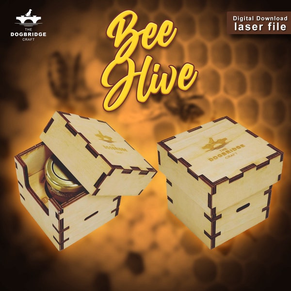 beehive box | Honey jar |SVG Files | Ready to print | gift box | Instant Download