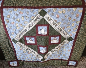 Winter Schneemänner Wandbehang