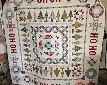 Pfefferminzrinde-Weihnachtsquilt: HOHO Holiday Decor