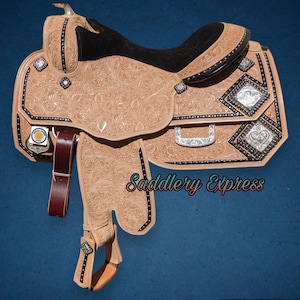 Handmade Premium Leather Western Pleasure Show Horse Saddle & tack. Size(10” to 18” Inch) seat. (..Read Description For More Info..)