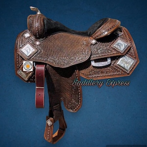Handmade Premium Leather Western Pleasure Show Horse Saddle & tack. Size(10” to 18” Inch) seat. (..Read Description For More Info..)