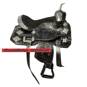 Handmade Premium Leather Western Pleasure Show Horse Saddle & tack. Size(14 Inch) seat. (..Read Description For More Info..)