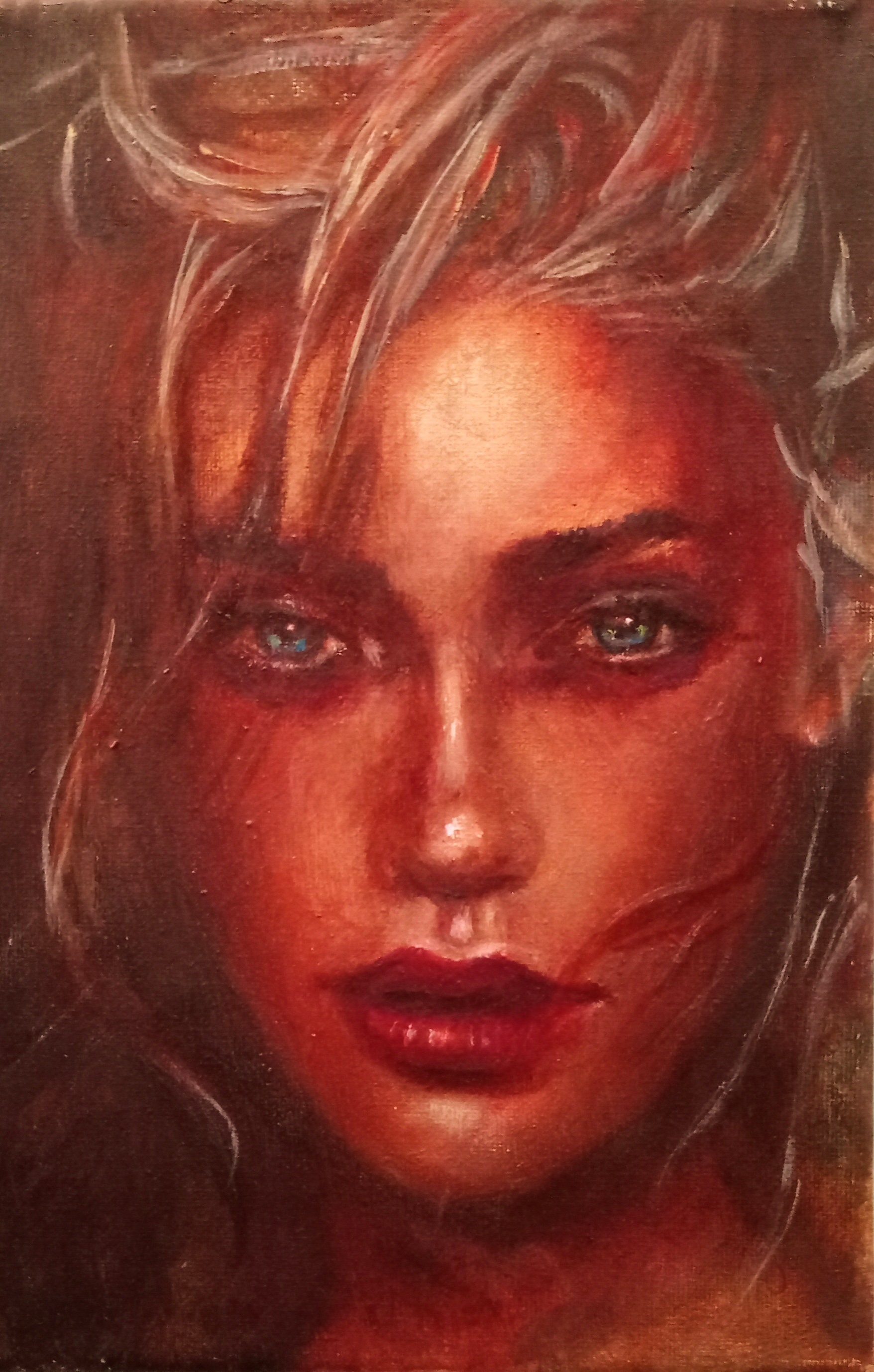 Woman Portrait Oil Painting on Canvas: Contemporary Italian Art - Etsy
