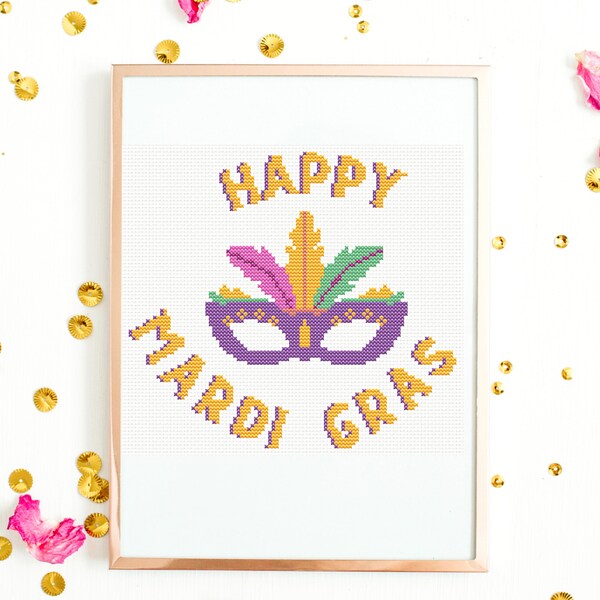 mill hill cross stitch mardi gras mask kit