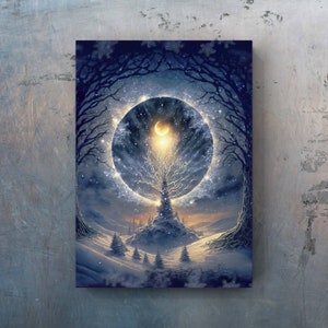 Instant Printable Download Digital Image -Original Art -Wall Poster - Digital Art Photography - Winter Solstice - Holiday Yuletide Christmas