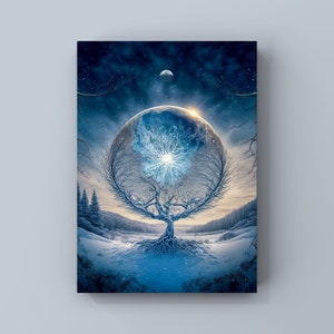 Instant Printable Download Image -Original Art Wall Poster - Digital Art Photography - Winter Solstice - Christmas - Yuletide - Holiday