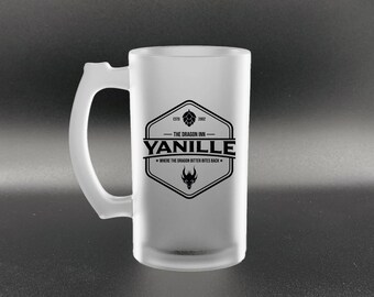 The Dragon Inn Frosted Stein, RuneScape Yanille Beer Mug