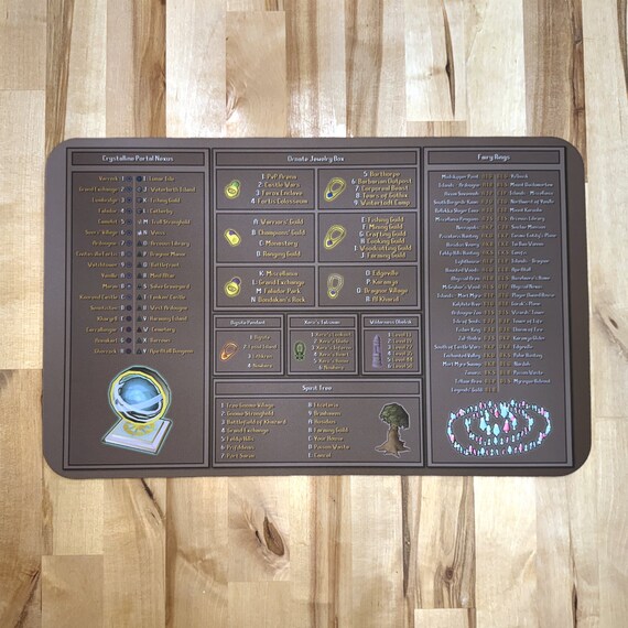 OSRS POH Teleports Mouse Pad - Updated for Sailing