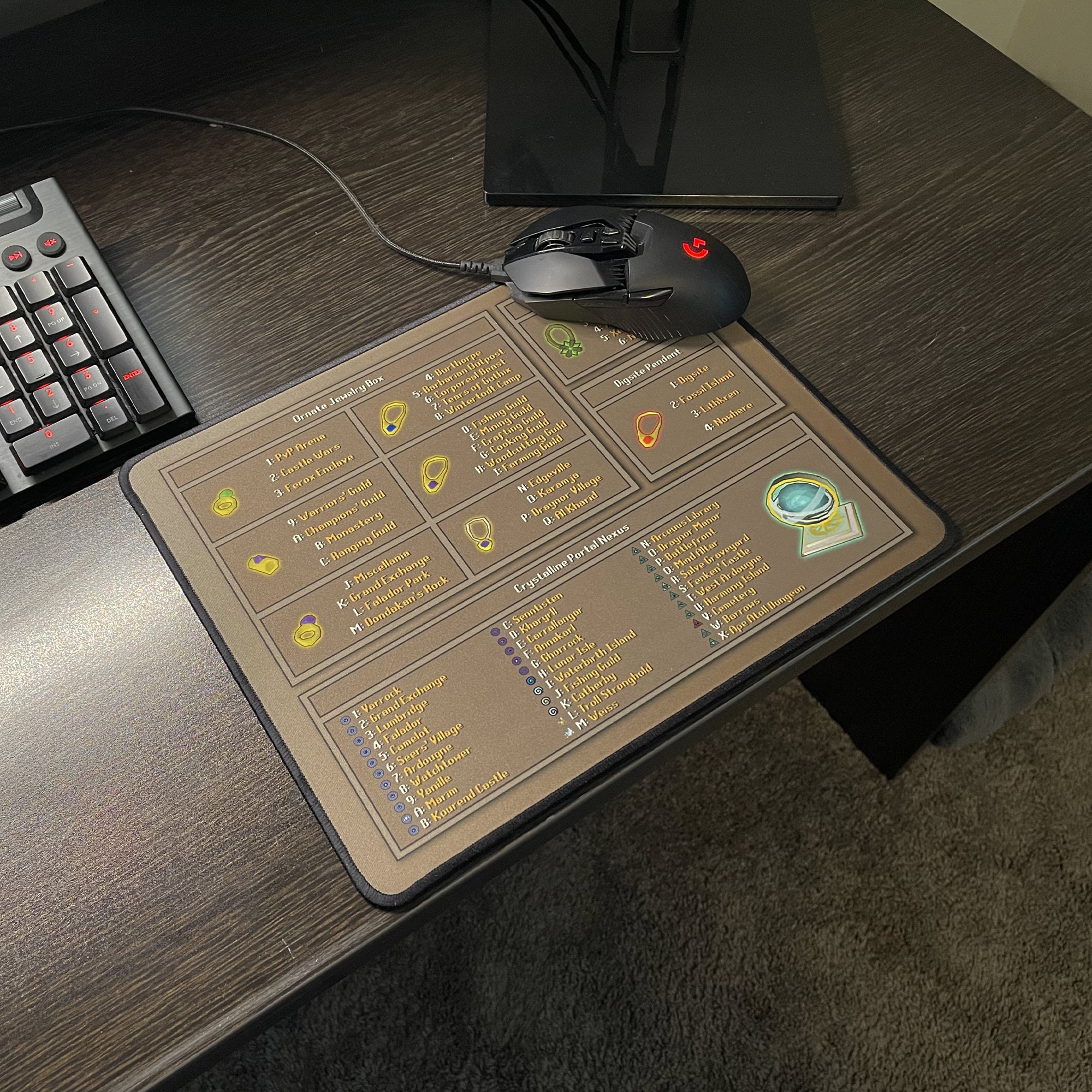 OSRS POH Teleports Mouse Pad OSRS Player Owned House Etsy UK
