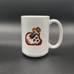 OSRS Slayer Icon Coffee Mug, OSRS Slayer Mug, Old School RuneScape Slayer Coffee Mug, Old School RuneScape Slayer Icon Mug