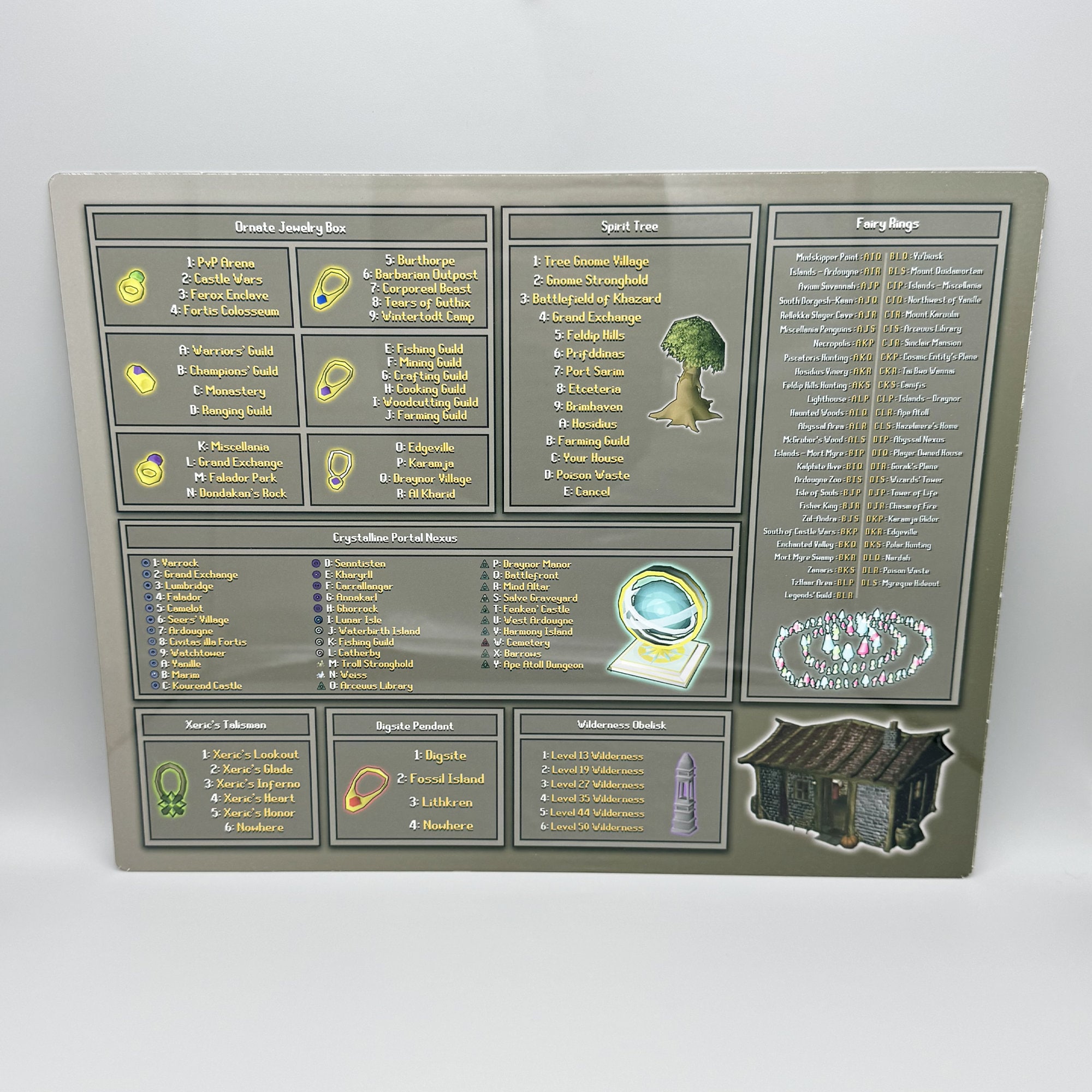 OSRS Player Owned House Teleports Sign, OSRS Poh Teleports Sign, OSRS Player Owned House Teleports Aluminum Sign