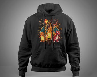 Fire Type Hoodie, Kanto Graphic Sweatshirt
