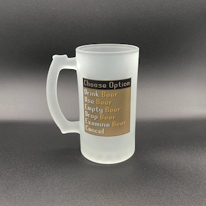 OSRS Beer Menu Beer Mug, Beer Menu Beer Mug, OSRS Beer Menu Frosted Beer Mug, OSRS Beer Menu Beer Glass,