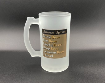 OSRS Beer Menu Beer Mug, Beer Menu Beer Mug, OSRS Beer Menu Frosted Beer Mug, OSRS Beer Menu Beer Glass,