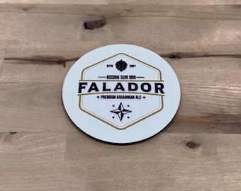Rising Sun Inn Cork Backed Coaster, Falador Pub Drink Coaster, Rising Sun Inn Drink Coaster, Falador Brewing Drink Coaster, OSRS Coaster