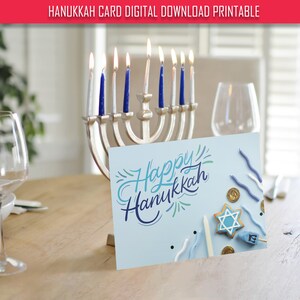 Happy Hanukkah Card Digital Printable Downloadable - Etsy