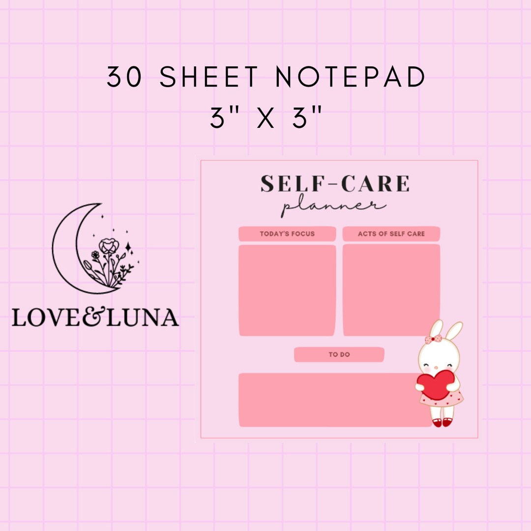 Self Care Notepad Etsy