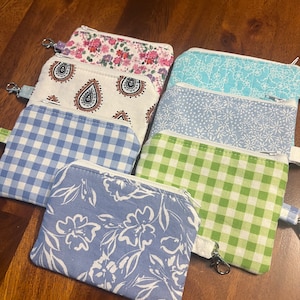Bolsa de moneda clave Mini bolsa de llave adjunta Bolsa de cremallera Titular de la tarjeta floral Bolsa de moneda de otoño Bolsa de cordón Bolsa de regalo del maestro Regalo hecho a mano