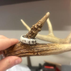Hertengewei, metalen ring, hertengeweiring, jagerscadeau, Vaderdag, alle maten beschikbaar 5-16