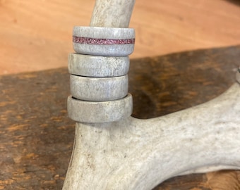 Women’s or men’s deer antler rings, custom made