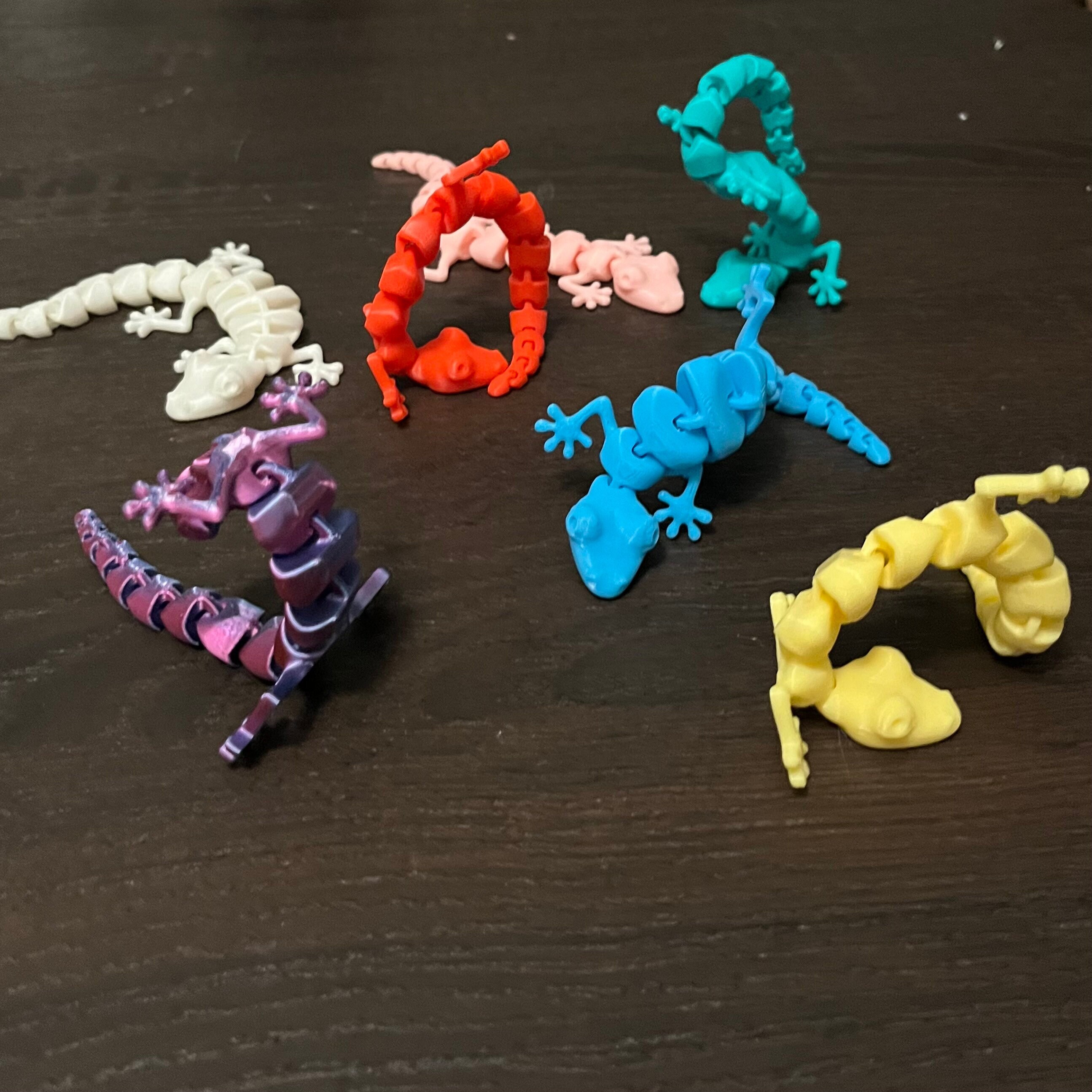 Lizard Fidget Springy Fidget Toy | 3D Printed Articulated Lizard | Multi-colored Gecko - Etsy ...