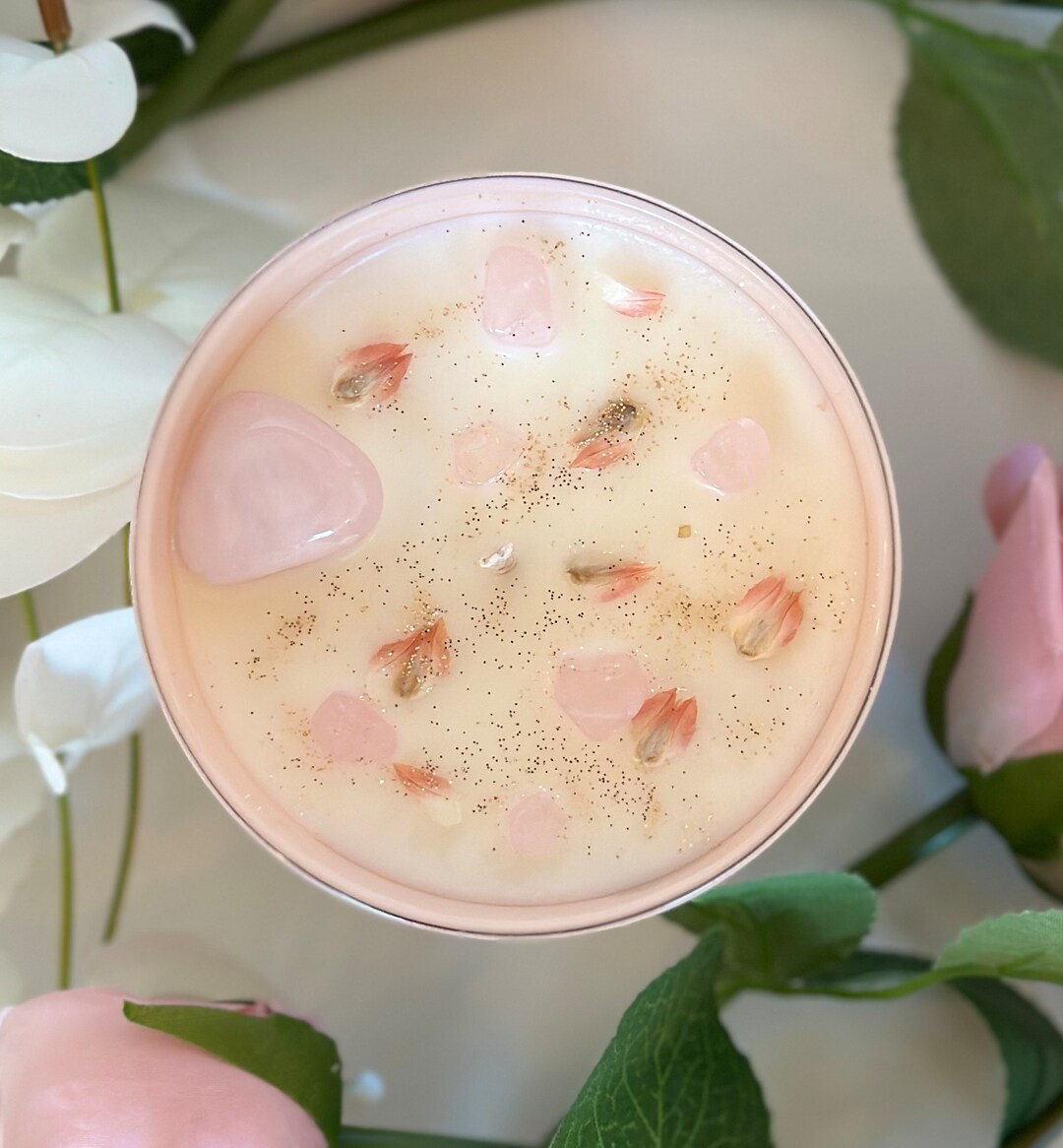 Love & Glow - Rose Quartz Scented Soy Candle - Gift Candle - Etsy