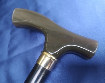 Brand new wooden black marble style derby handle walking stick cane UK seller