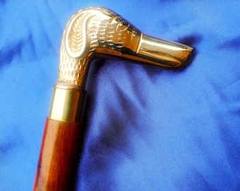 Brand new brass dog derby handle walking stick cane UK seller