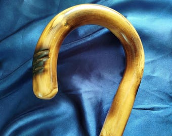 Our best quality Chestnut polished wooden pattern crook gentleman handle walking stick cane UK seller