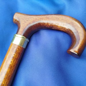 Brand new curve Beechwood derby handle walking stick cane UK seller