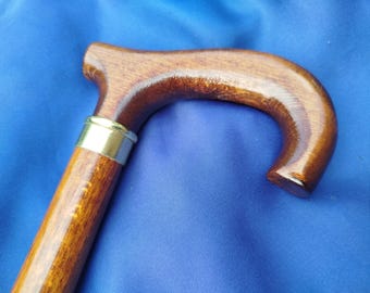 Brand new curve Beechwood derby handle walking stick cane UK seller