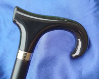Brand new wooden black derby handle walking stick cane UK seller