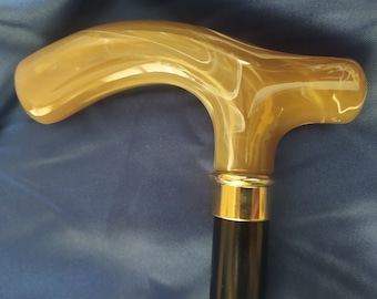 Brand new wooden marble derby handle walking stick cane UK seller