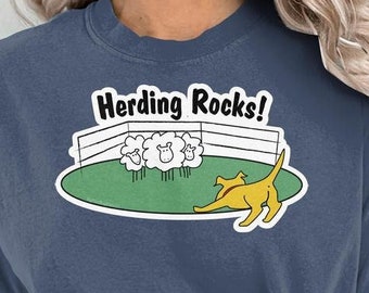 Herding Rocks!: Dog Herding T-Shirts, Herding Handler Shirts, Dog Herding, Dog Sports Shirts, Comfort Colors