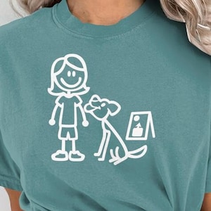 Rally / Obedience T-Shirt, Dog Sports, Girl and Dog, , Stick Figures