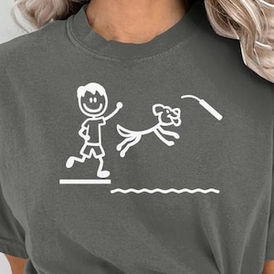 Dock Diving, Dog Sports, Man and Dog, Stick Figures