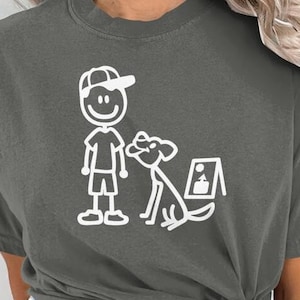 Rally / Obedience T-Shirt, Dog Sports, Man and Dog, Stick Figures