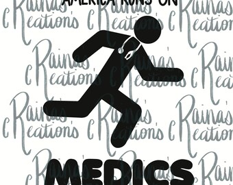 Digital Paramedic PNG File for use with Cricut and Silhouette