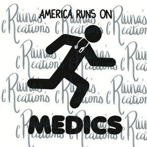 Digital Paramedic PNG File for use with Cricut and Silhouette