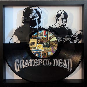 FRAMED Grateful Dead Art - LP Vinyl Album cut into art - FREE shipping